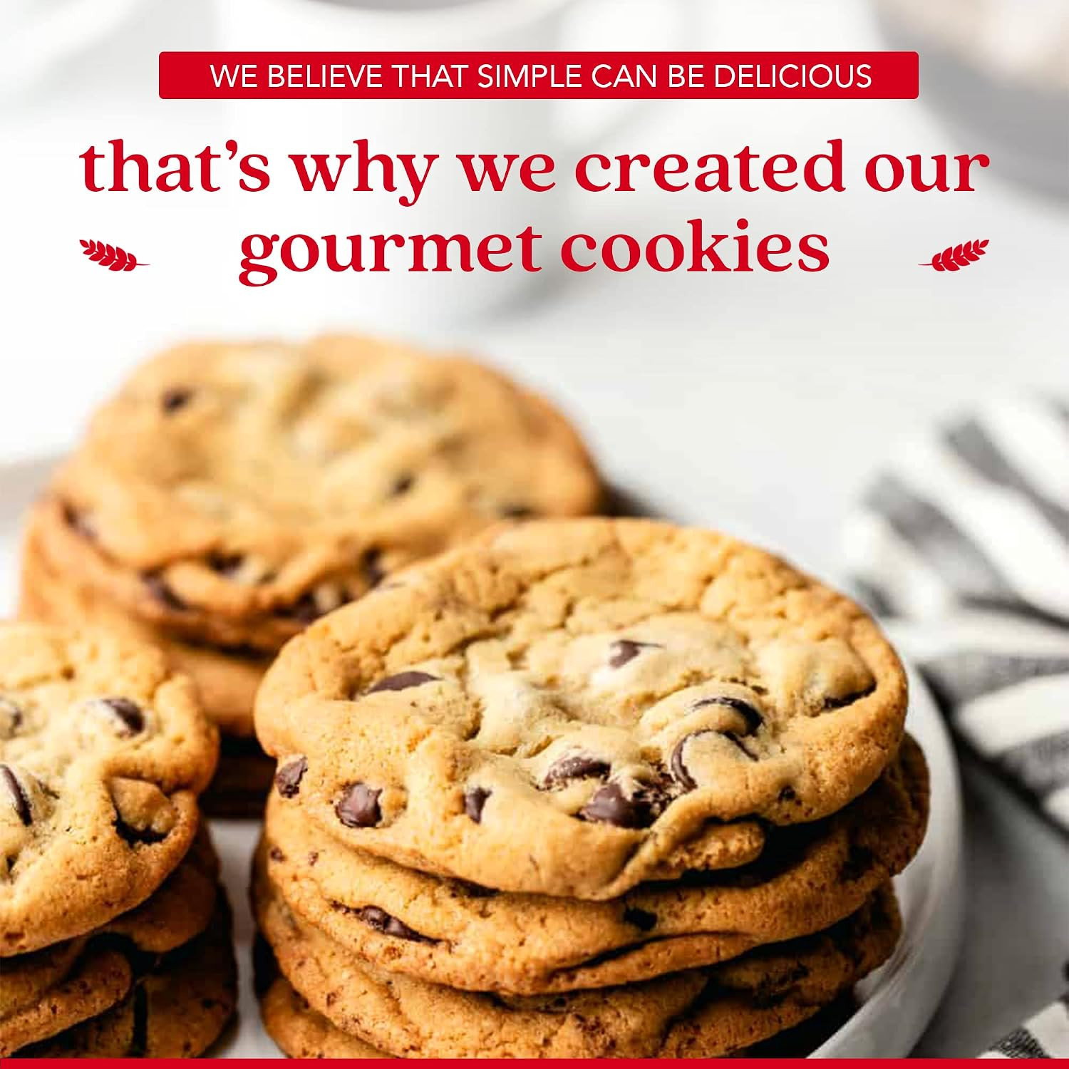 1Lb Chocolate Chunks Fresh Baked Cookies – Delectable & Premium Ingredients – No