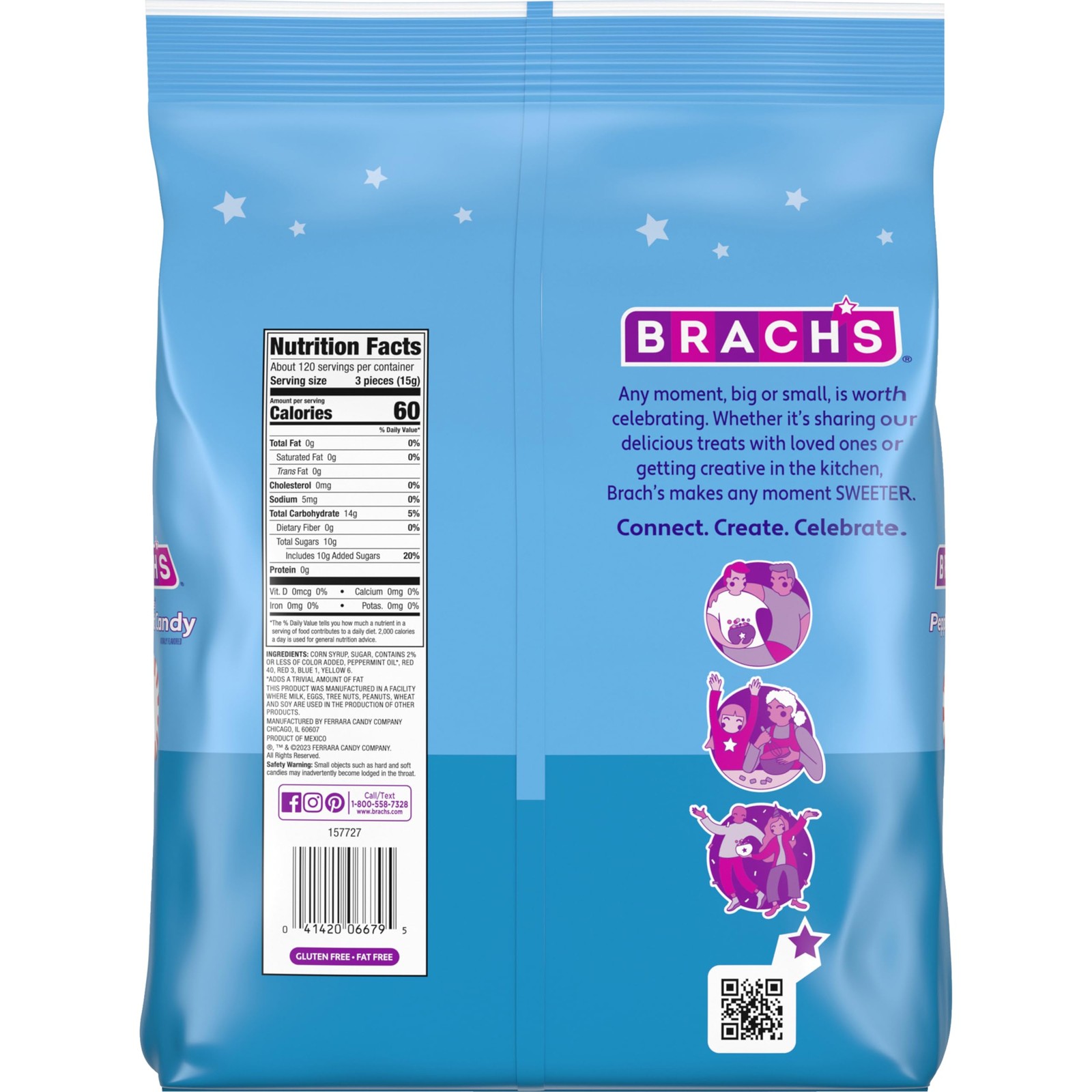 Brach’s Star Brites Christmas Candy Peppermint Individually Wrapped 360ct