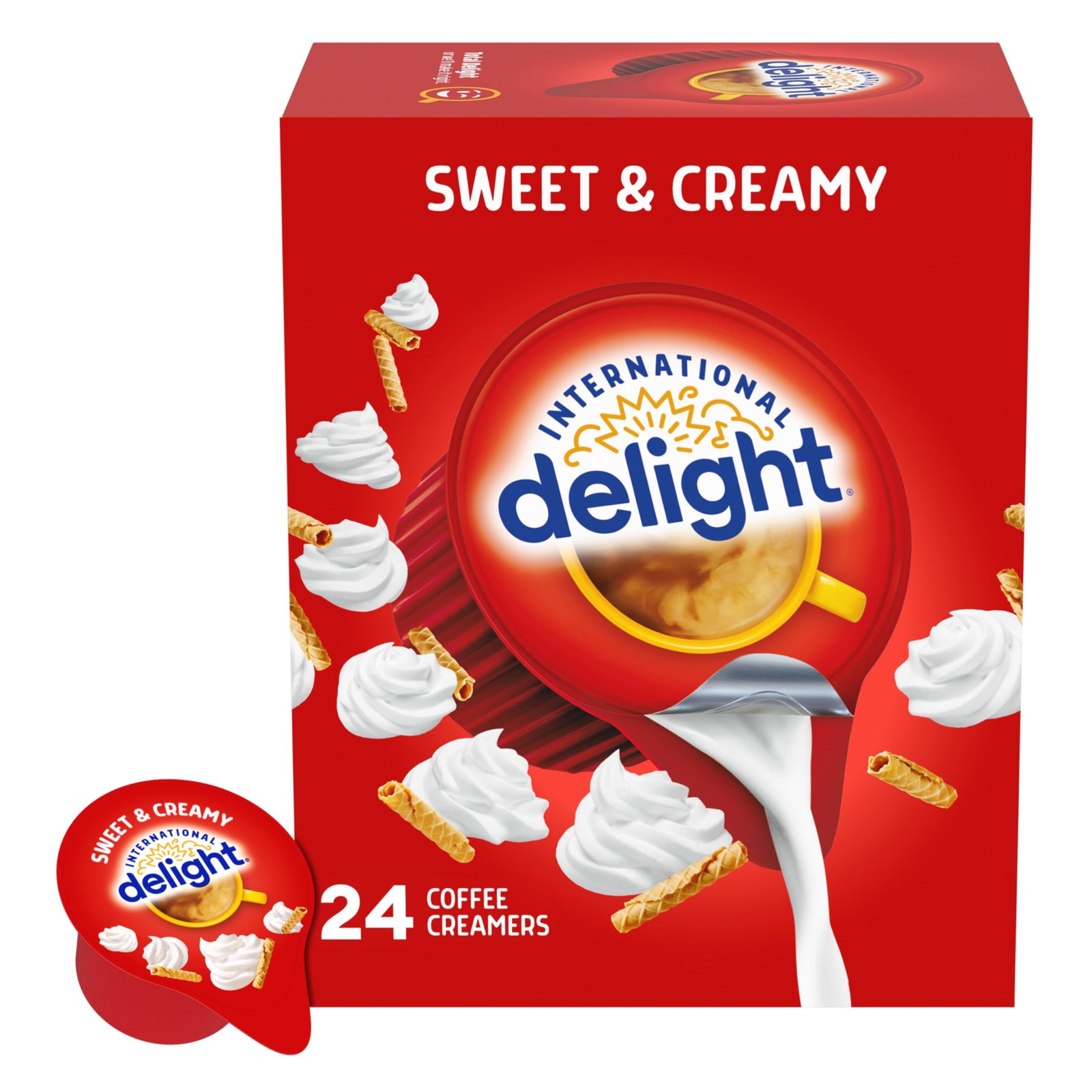 International Delight Coffee Creamer Singles, 24 Count (Pack of 1), Multi