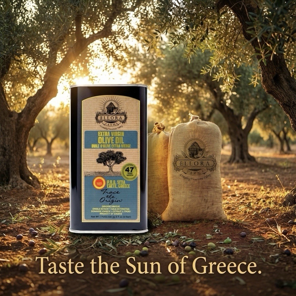 Single Estate SITIA, Greek Extra Virgin Olive Oil, Kosher, Traceable, 34oz (1Lt)