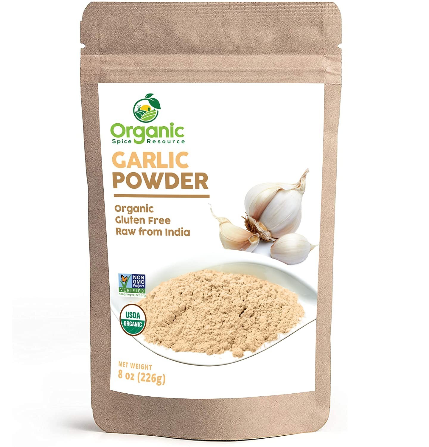Organic Garlic Powder 8 oz (226g)Non-GMO 100% Raw and Natural