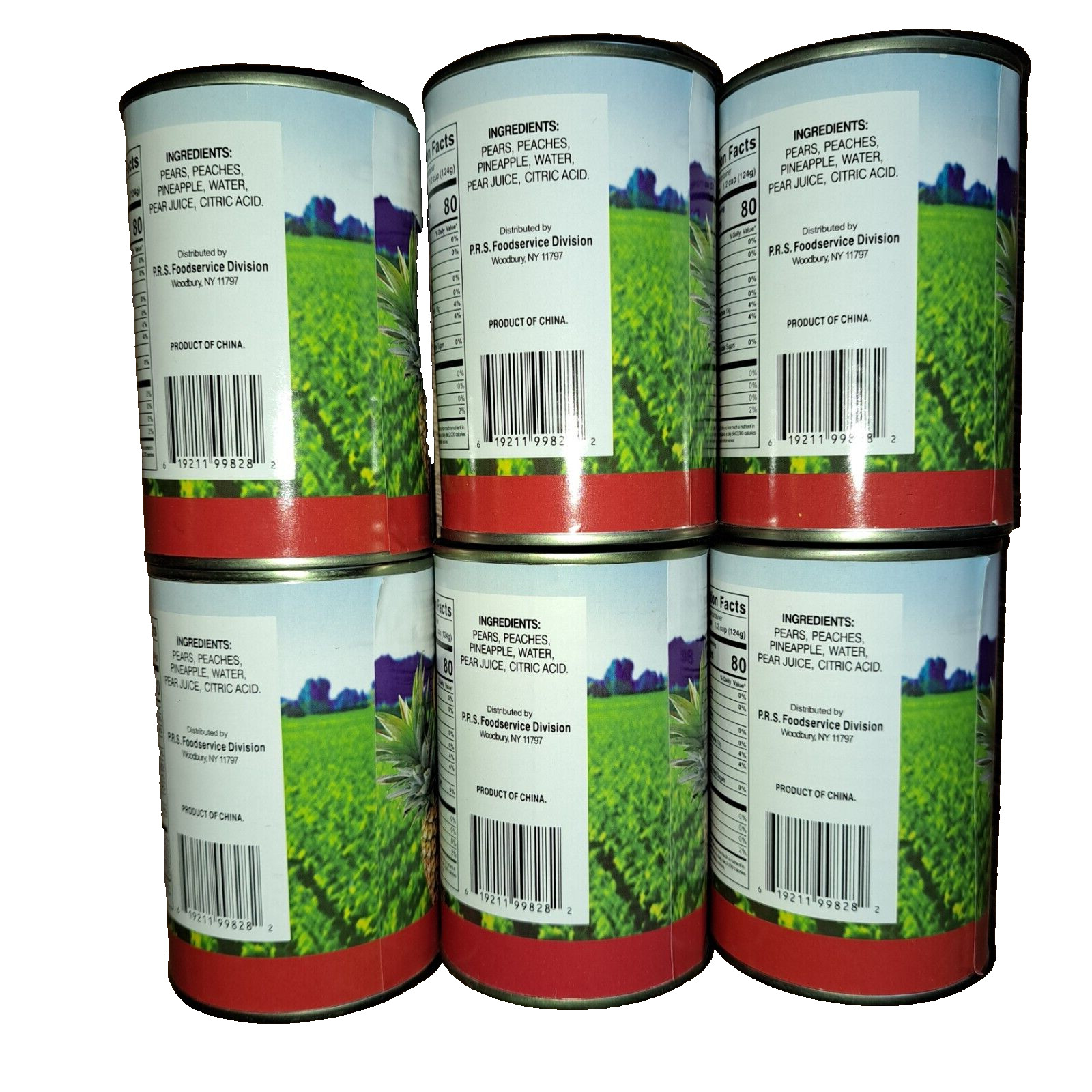 Lot of 6 Canned Mixed Fruit in Light Syrup Golden Harvest Exp. 1/5/2026
