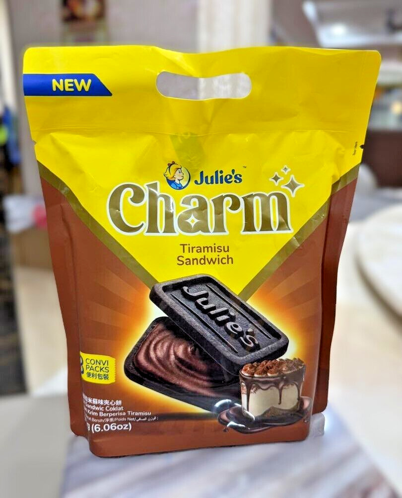 Julie’s Charm Tiramisu Sandwich 8 Convi Packs 172g – 2 Packs