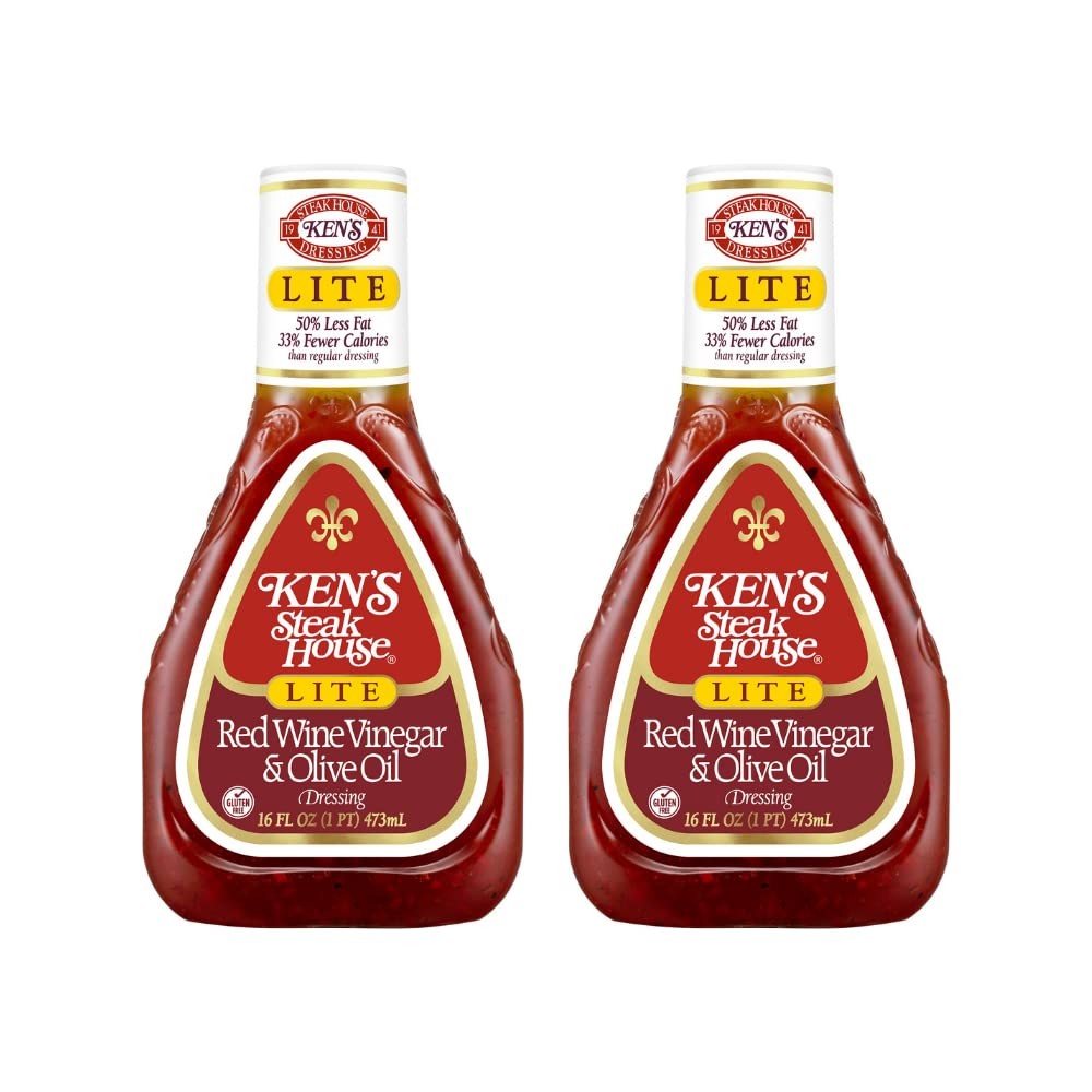 Lite Red Wine & Olive Oil Dressing (16 Fl Oz (Pack of 2))