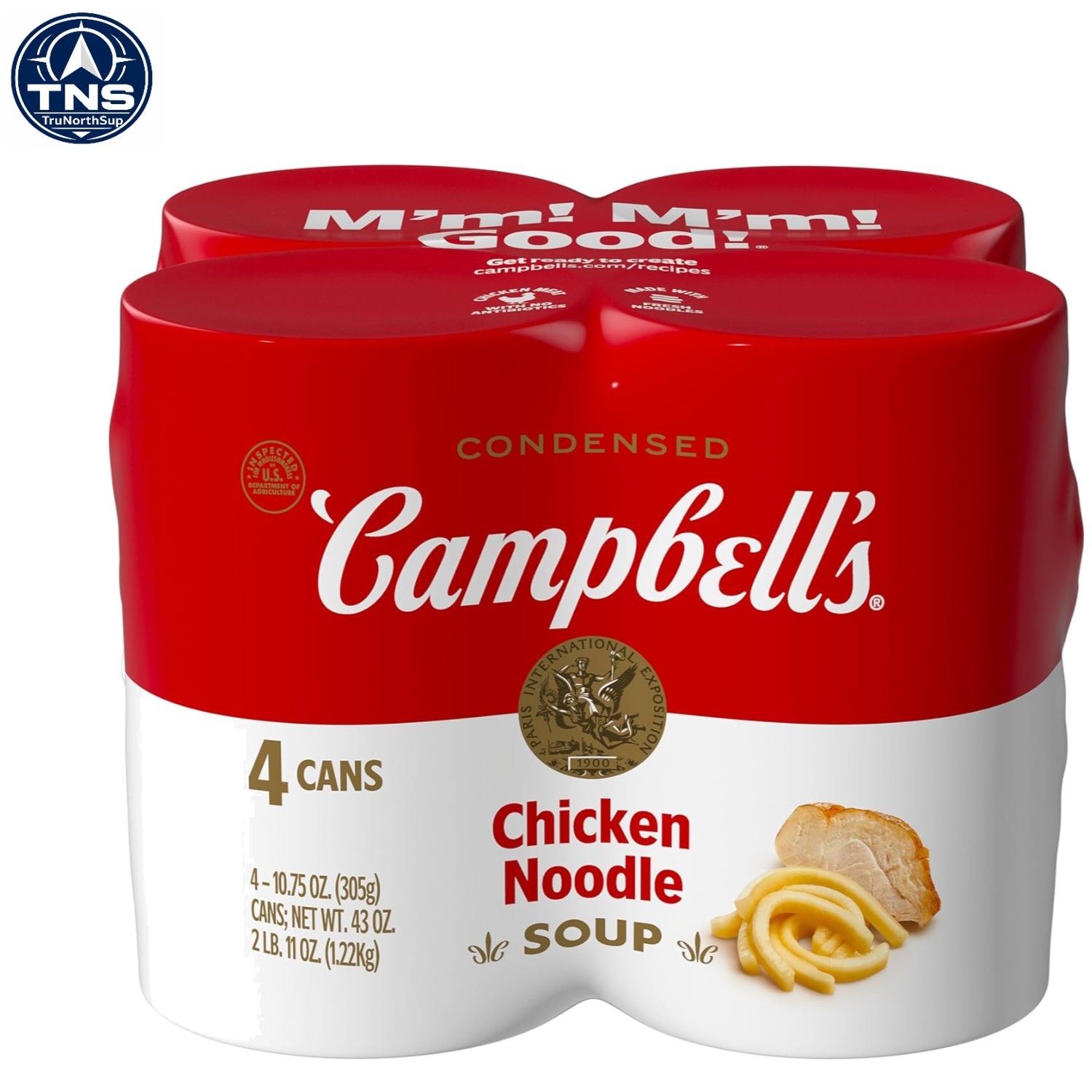 Soul-Warming Chicken Noodle Soup, 10.75 Oz Cans – Pack of 4 by Campbell’s