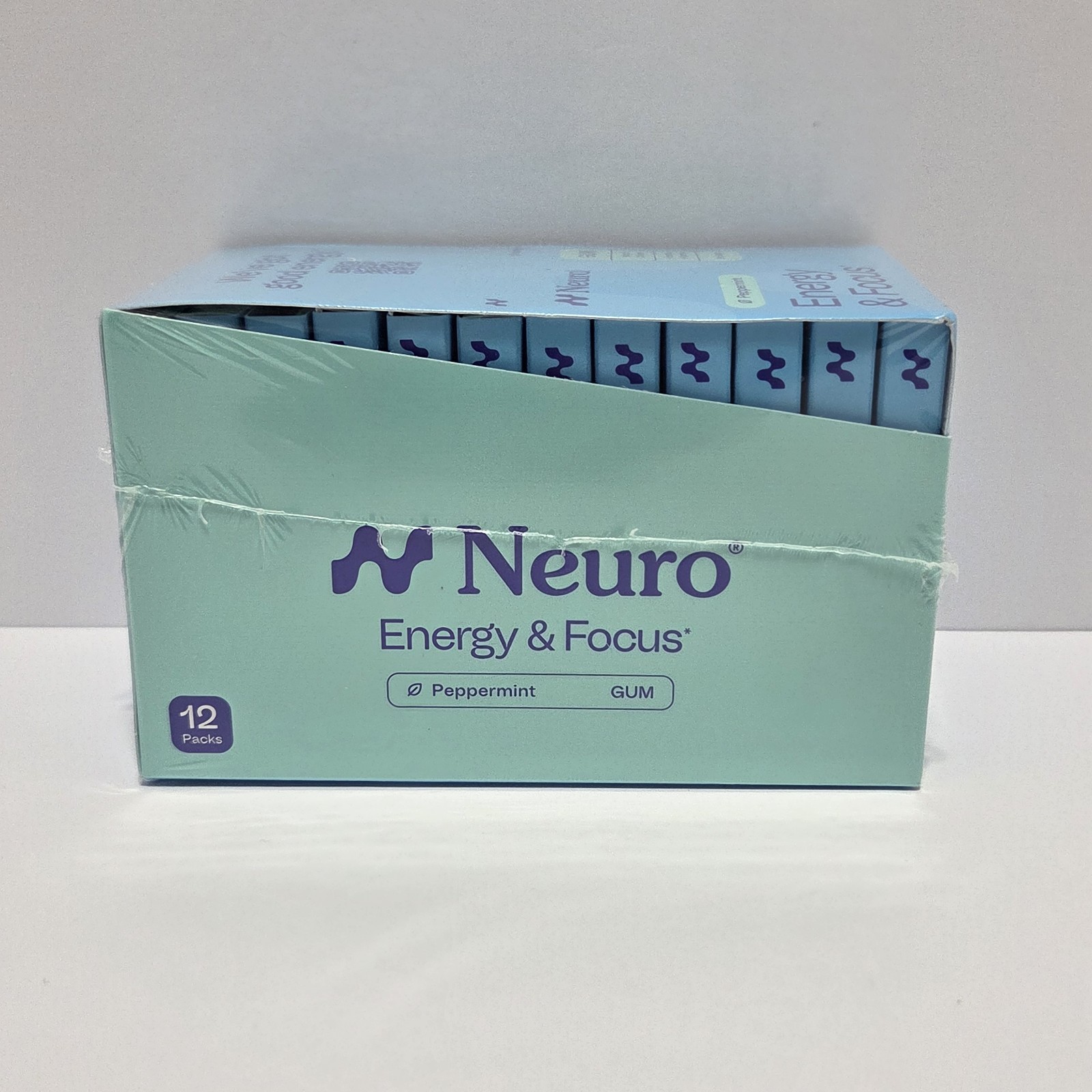 Neuro Energy & Focus Gum Peppermint Flavor 12 Packs – 108 Total Pieces