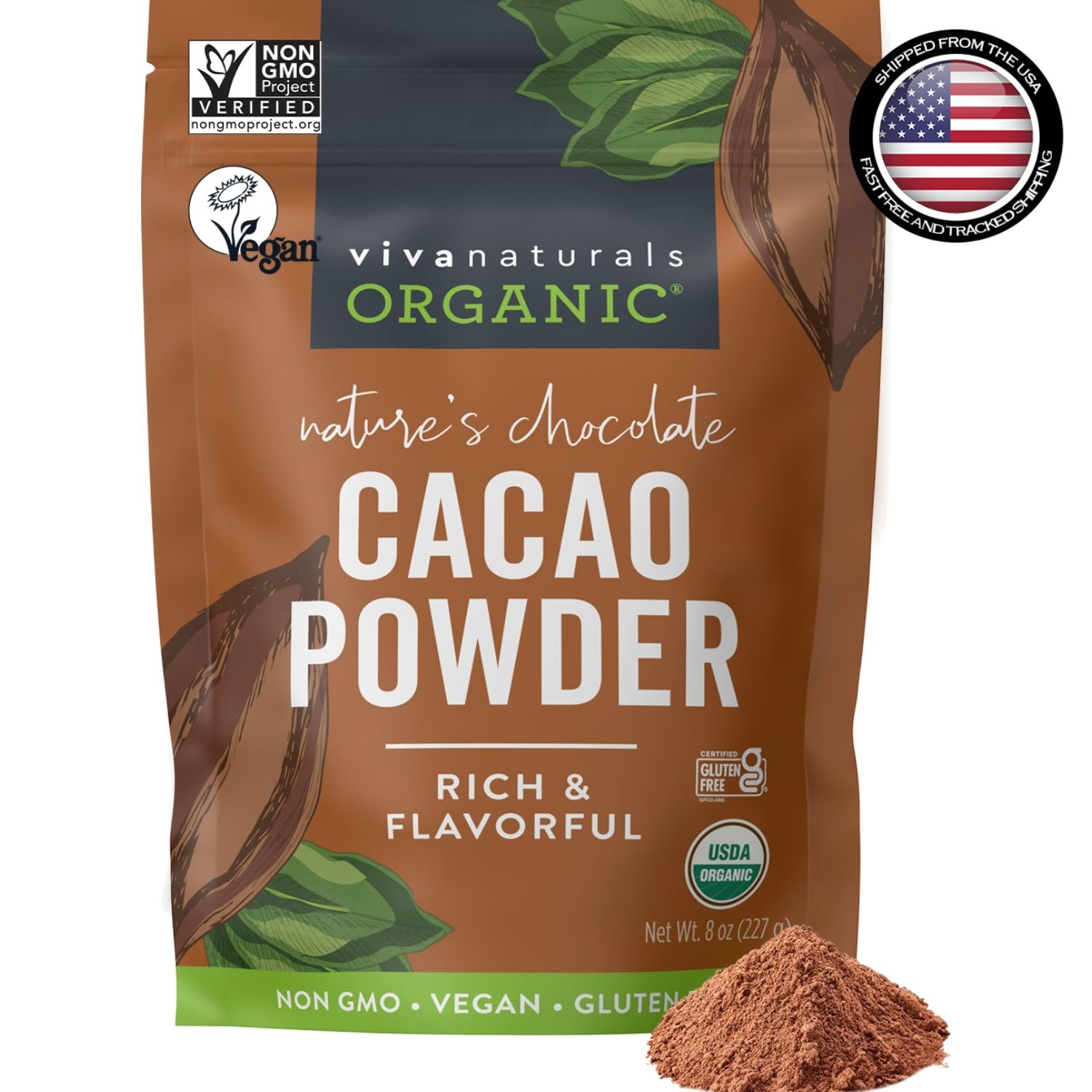 Versatile Organic Cacao Powder 8 oz – Perfect for Baking & Guilt-Free Treats