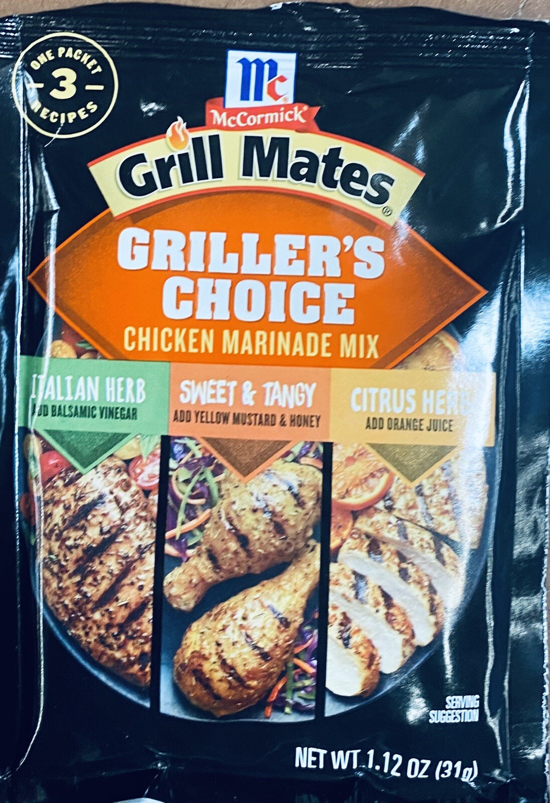McCormick Grill Mates GRILLERS CHOICE CHICKEN Marinade Mix 1.12 oz