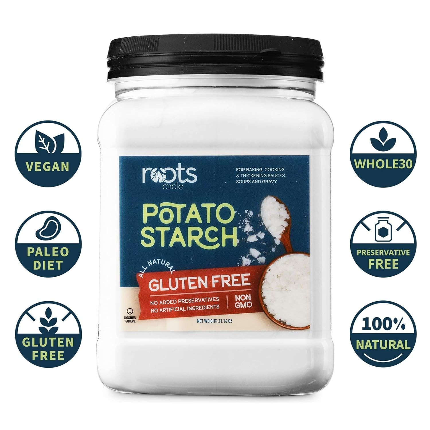 Natural Gluten-Free Potato Starch (2 x 21oz) | Perfect for Sauces & Gravies