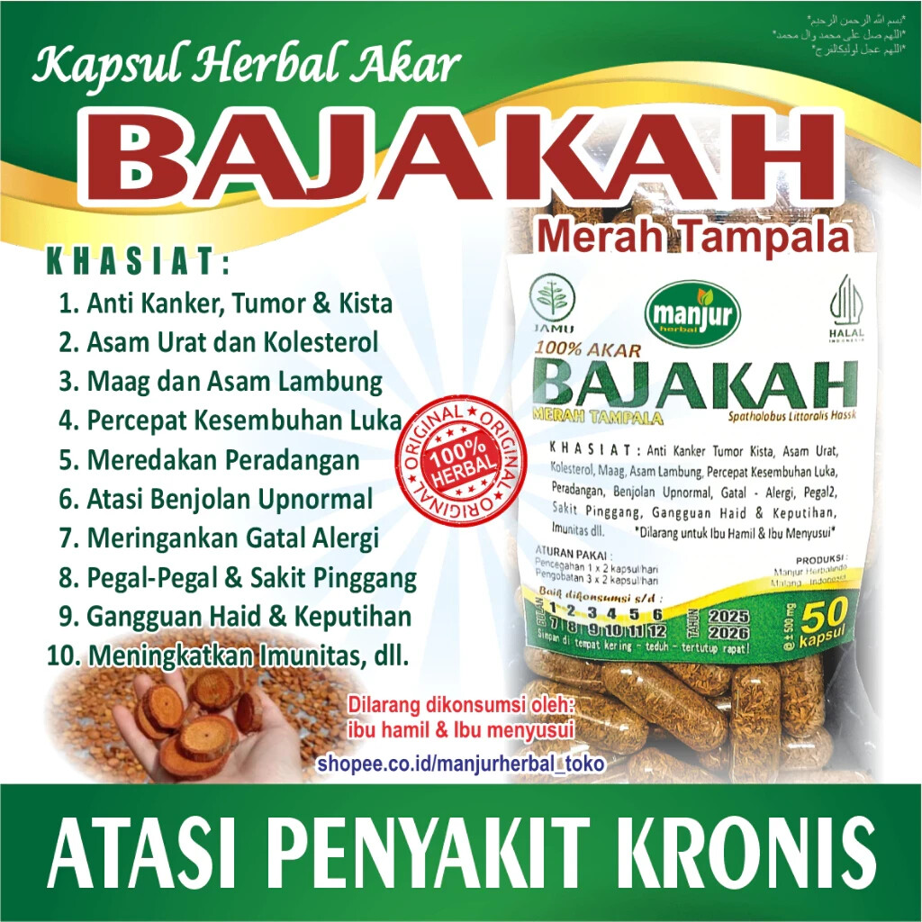 RED BAJAKAH Caps Natural Organic Herbs Spices Fresh Pure Hygienic Premium