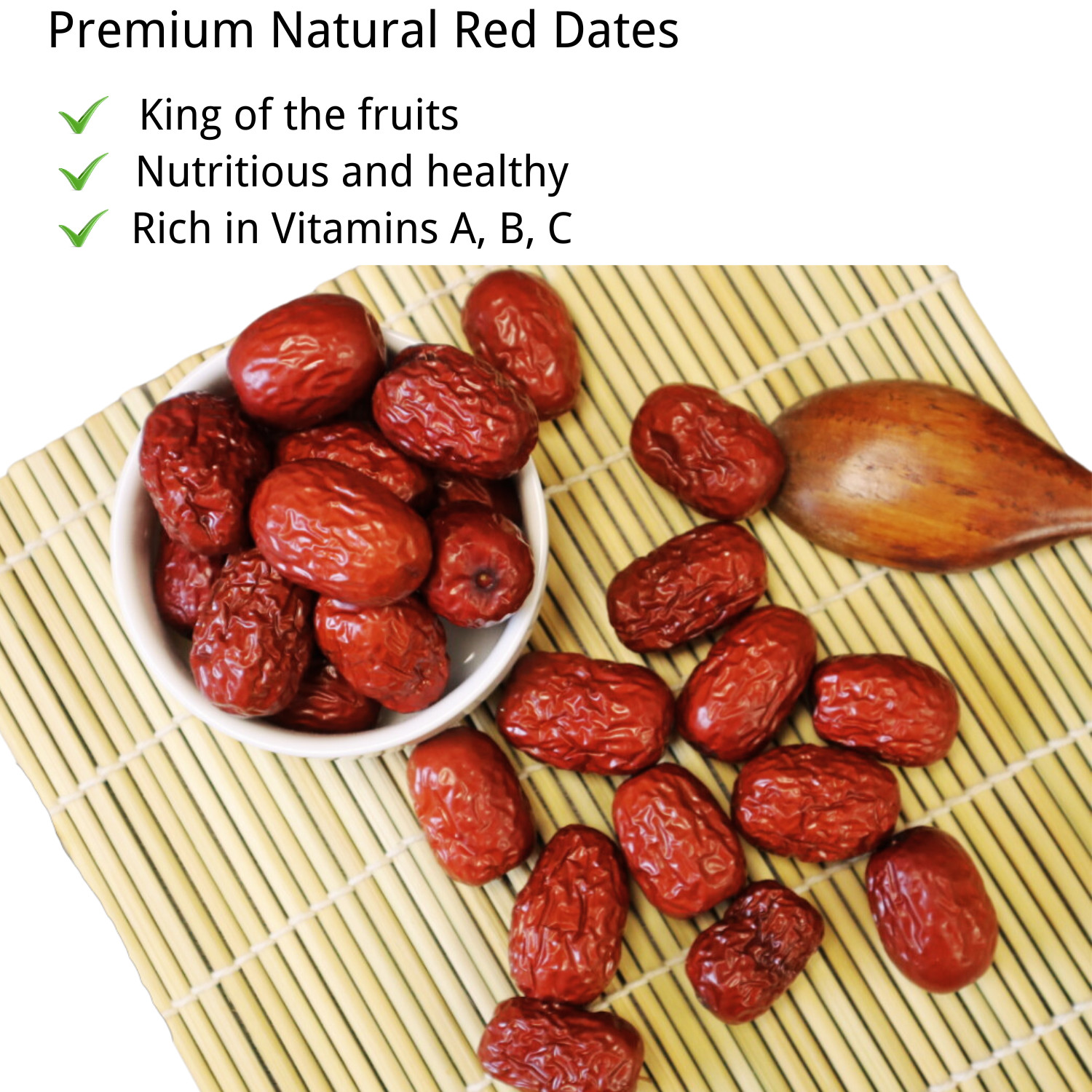 Premium Large Chinese Red Dates Hongzao 0.5 lb 红枣，泡茶，零食