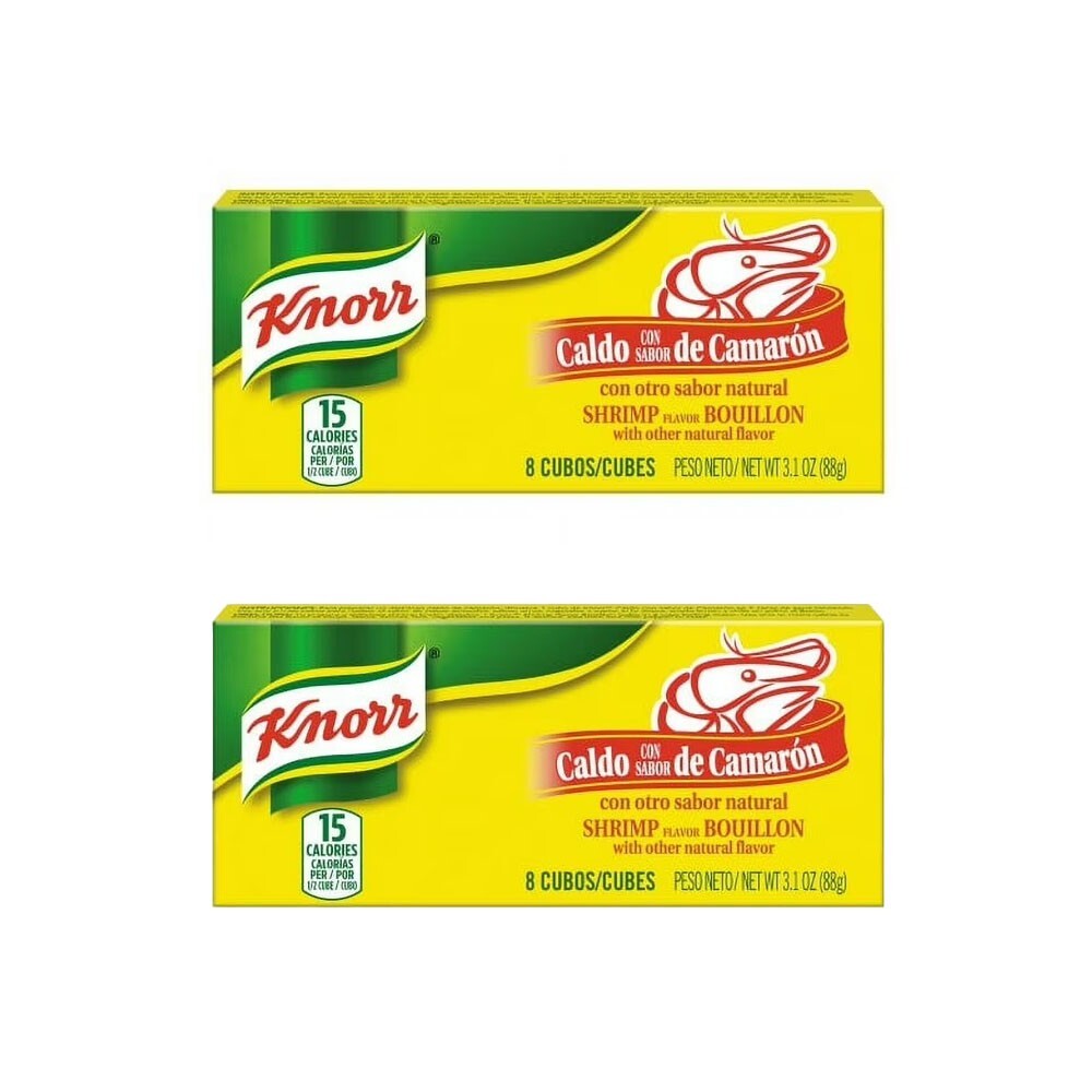 Knorr Shrimp Flavor Bouillon, 3.1 oz (8 Cubes) 2 Pack