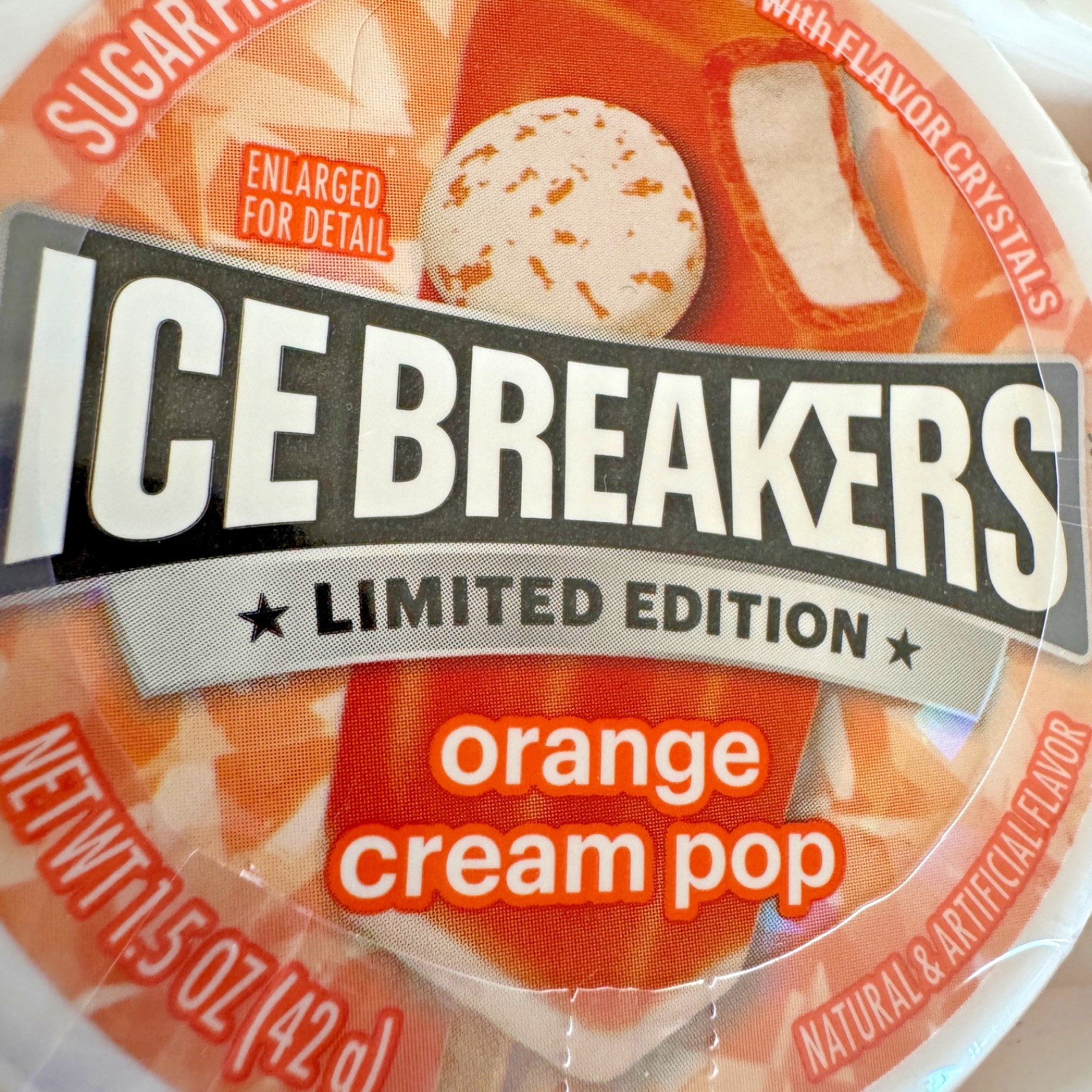 (8) Ice Breakers ORANGE CREAM POP Mints Candy 1.5 Oz Discontinued Best By 11/26