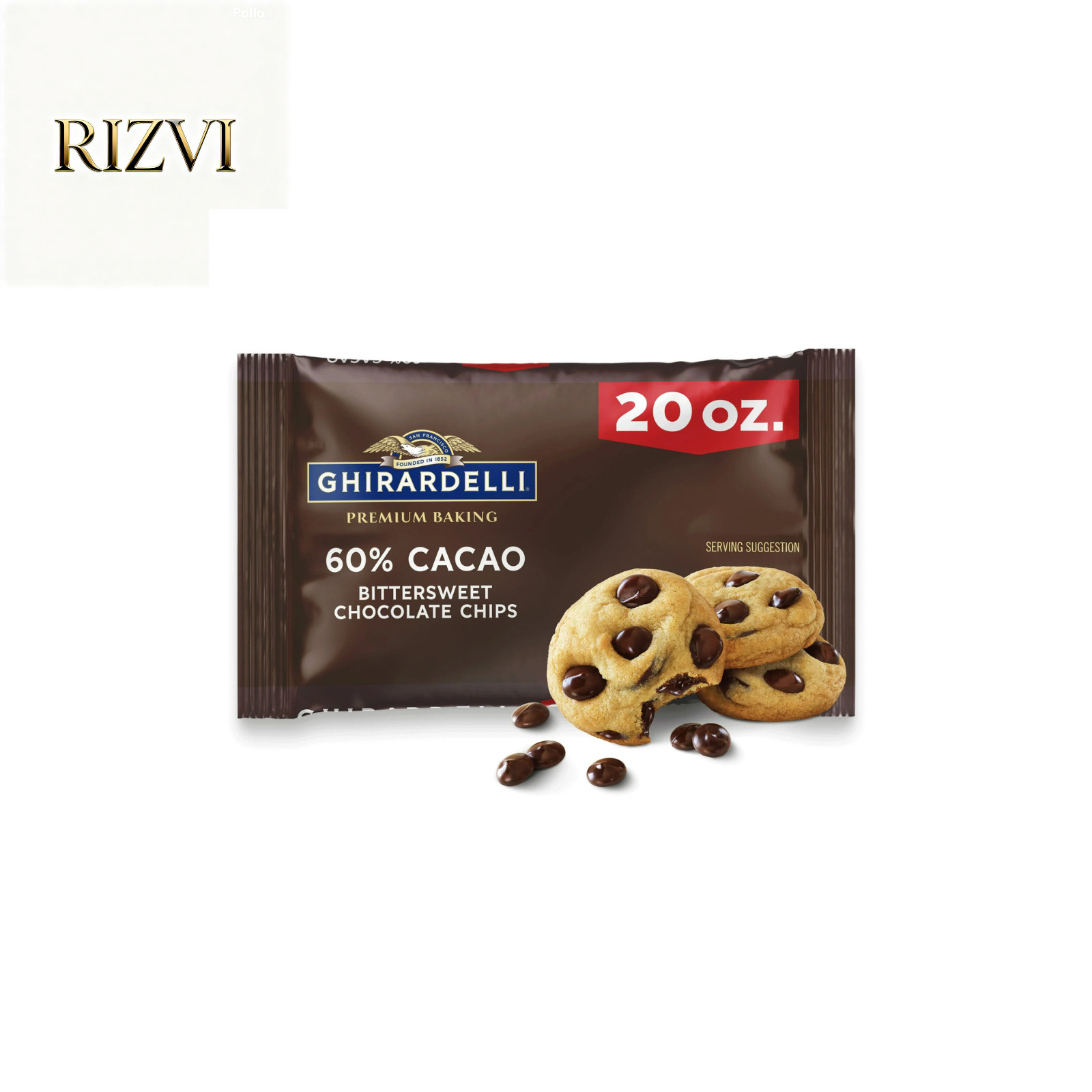 GHIRARDELLI 60% Cacao Bittersweet Chocolate Premium Baking Chips, 20 oz Bag