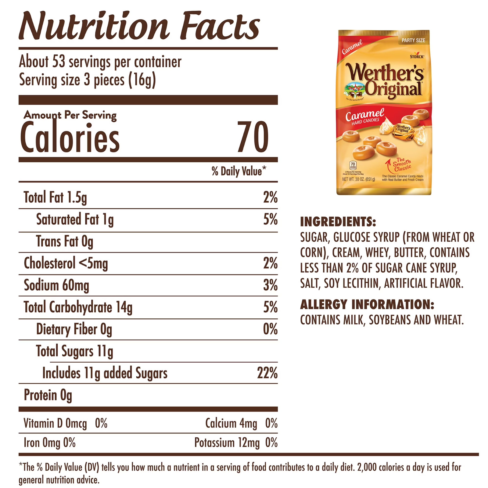 Werther’s Original Hard Caramel Candy, 30 oz…