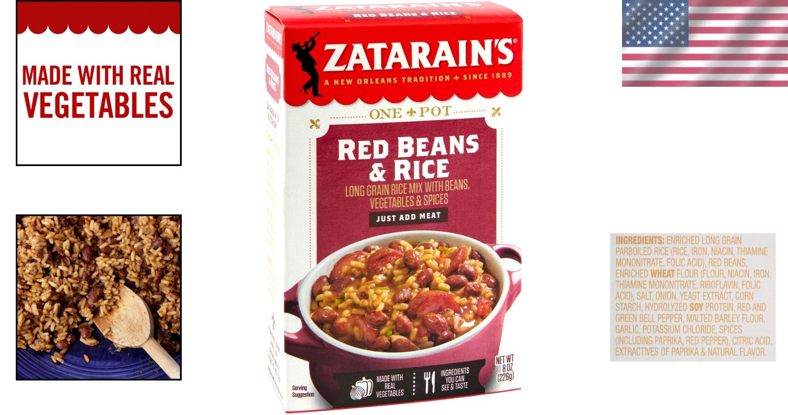 Convenient 8 oz Zatarain’s Red Beans & Rice – Flavorful, Quick Meal Delight