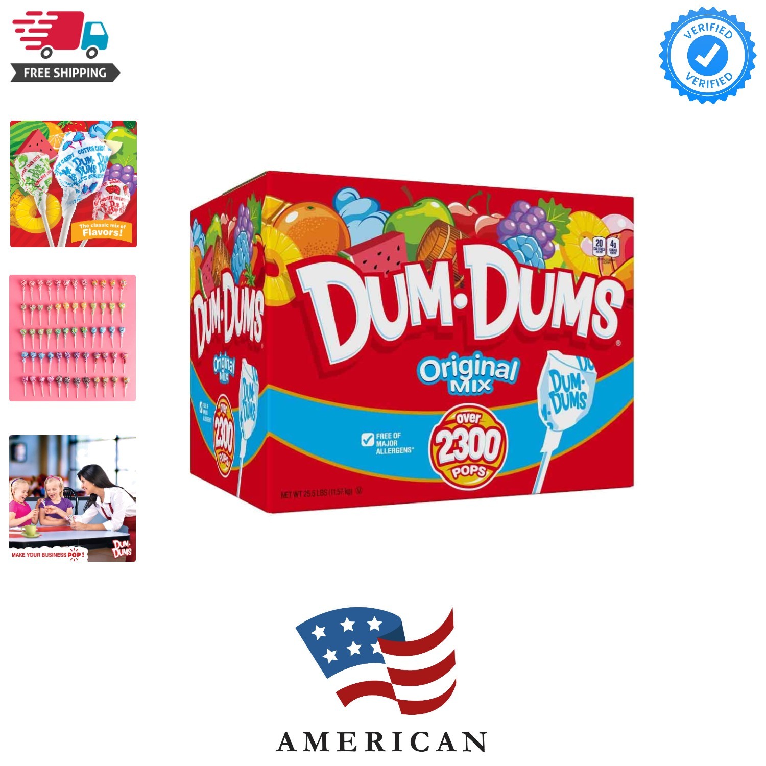 Mix 2,300 Count Box- All-Time Classic Flavors – Bulk Suckers, Lollipops Indiv…