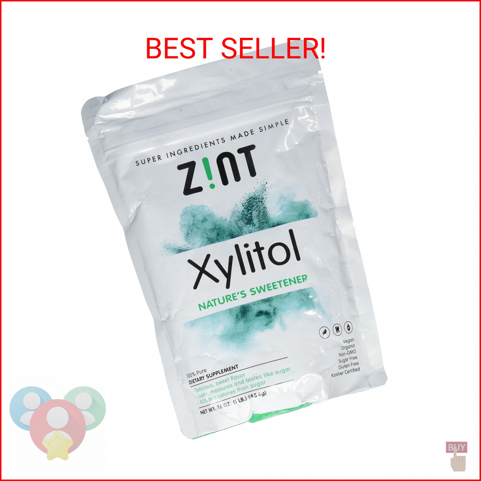 Z!NT Xylitol Sweetener Bag, 16 Ounce