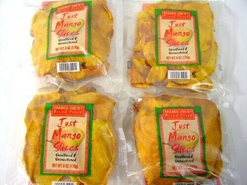 4 Packs Trader Joe’s Dried Fruit Just Mango Slices 6 oz Each Pack