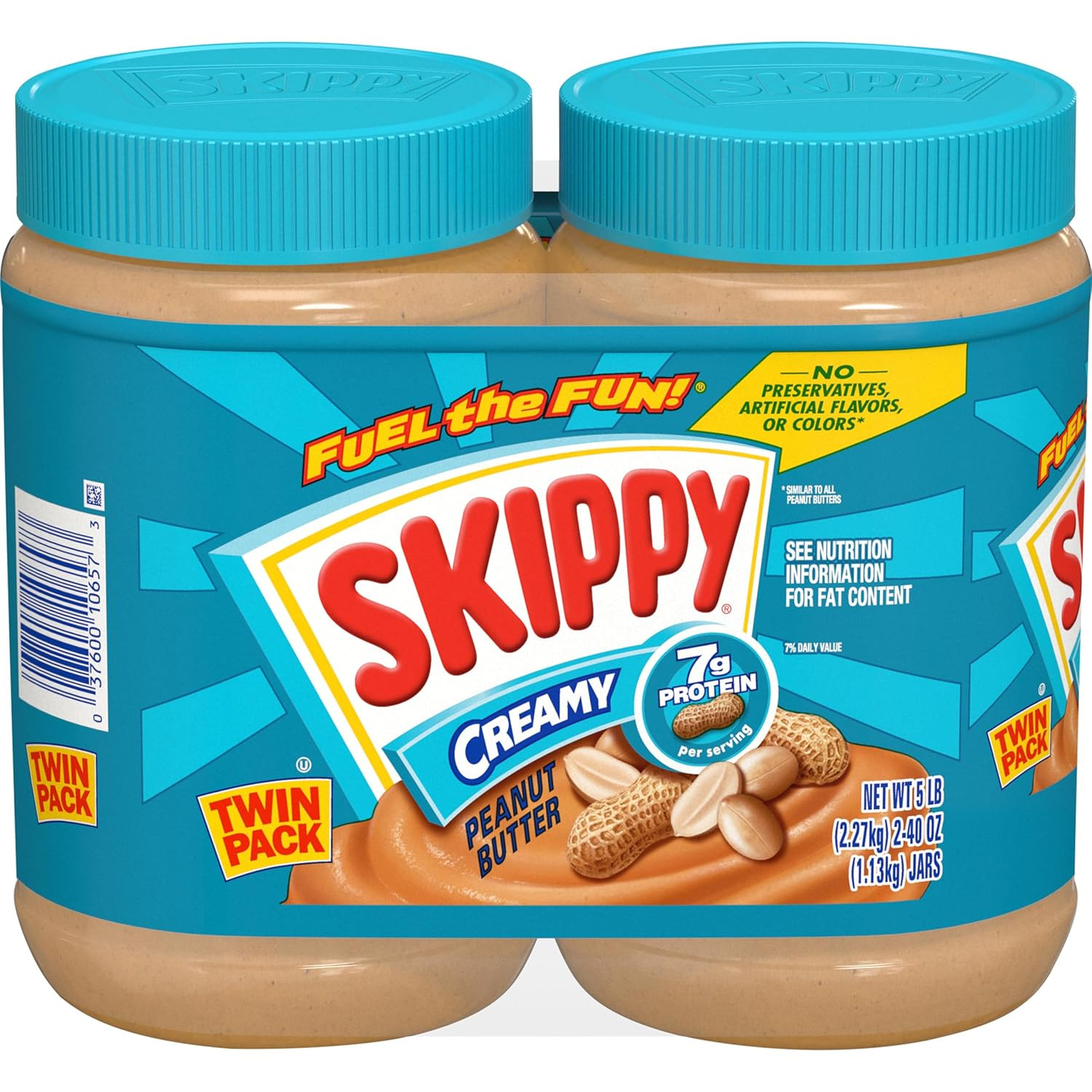 Creamy Peanut Butter, 40 oz Twin Pack, 2.5 lb (Pack of 2)