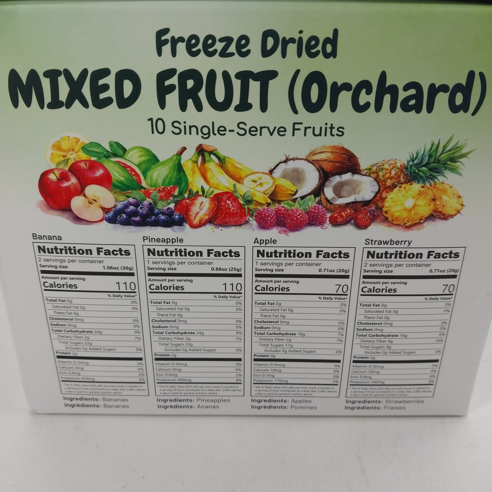 Mixed Freeze-Dried Fruit, Variety Pack of 12 Bag, Health Snack, Freeze Dried …