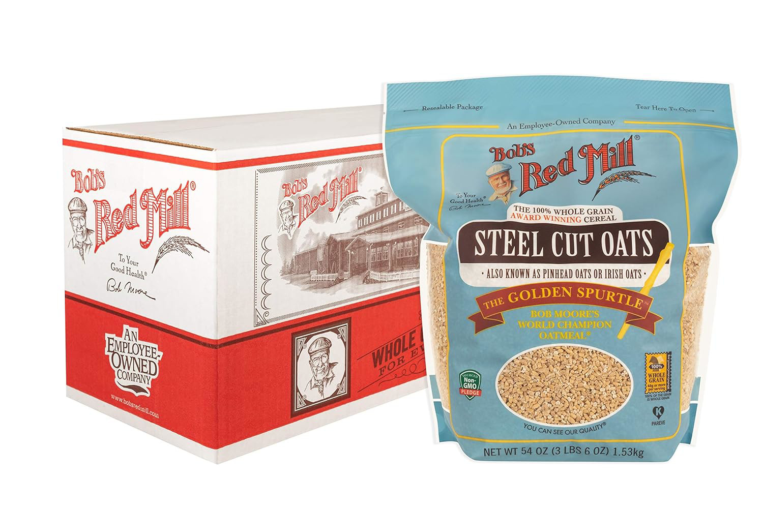 Bob’s Red Mill Steel Cut Oats, 216 oz (4 x 54 oz Pack) – Whole Grain Oats