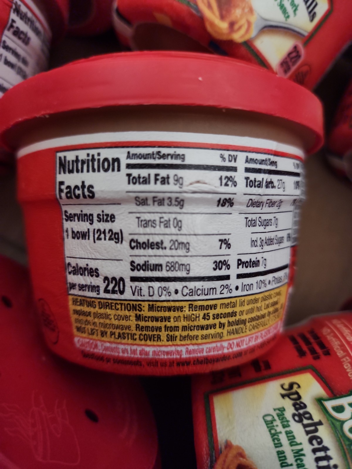 12 Pack Chef Boyardee Spaghetti & Meatballs Microwave Pasta 7.5oz Expiry 04/2027