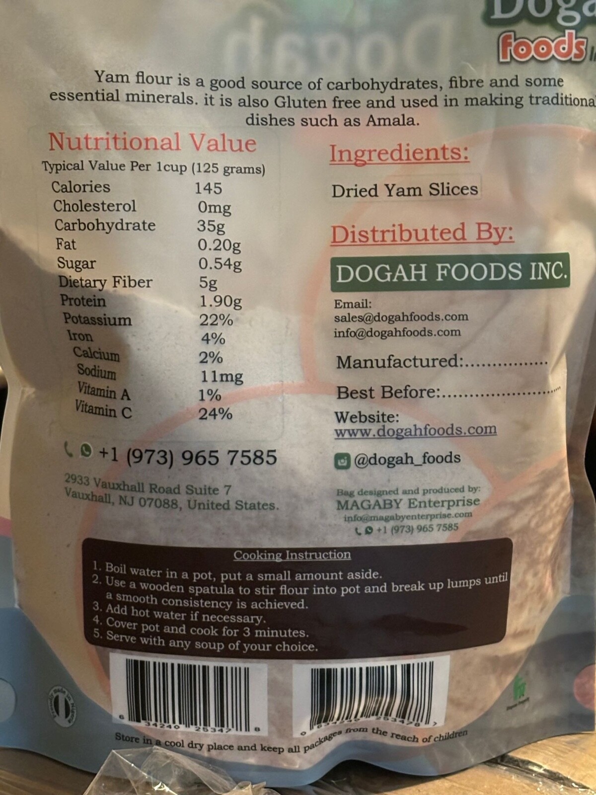 Yam flour (Amala) Elubo