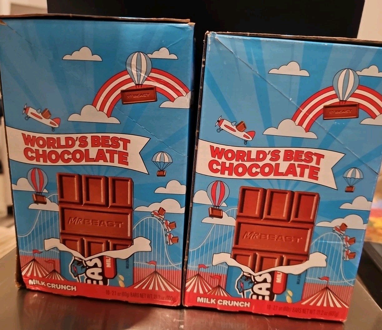 20! 🍫 Mr Beast MILK CRUNCH KING SIZE Candy Bars 2.1 Oz Each 🍫