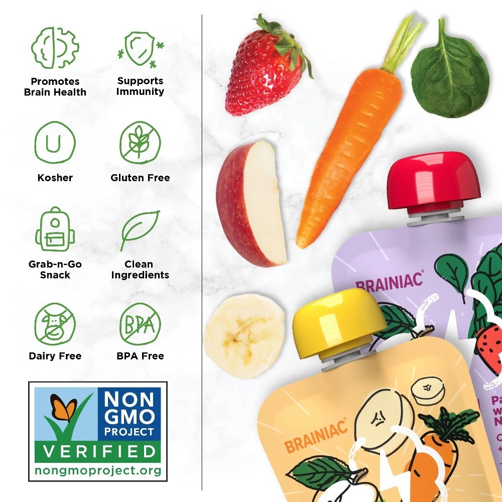 Brain Squeezers 10ct Fruit & Veggies Variety Pack sauce