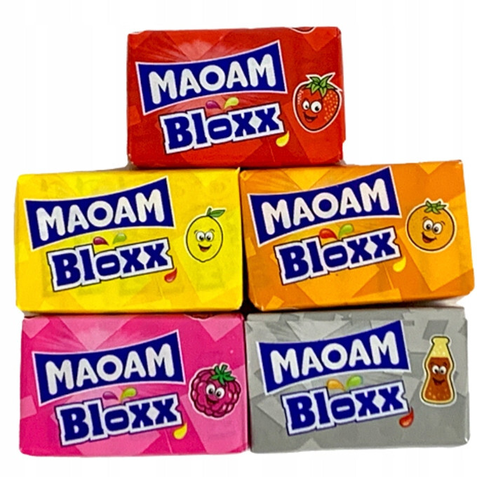 Maoam BLOXX – Dissolvable Chewing Gum 5 x 22g / 110g / 3.88oz