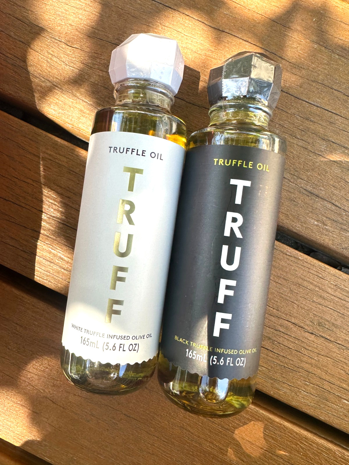 TRUFF Truffle Oil Bundle White & Black Truffle Infused Olive Oil 5.6oz Lot of 2