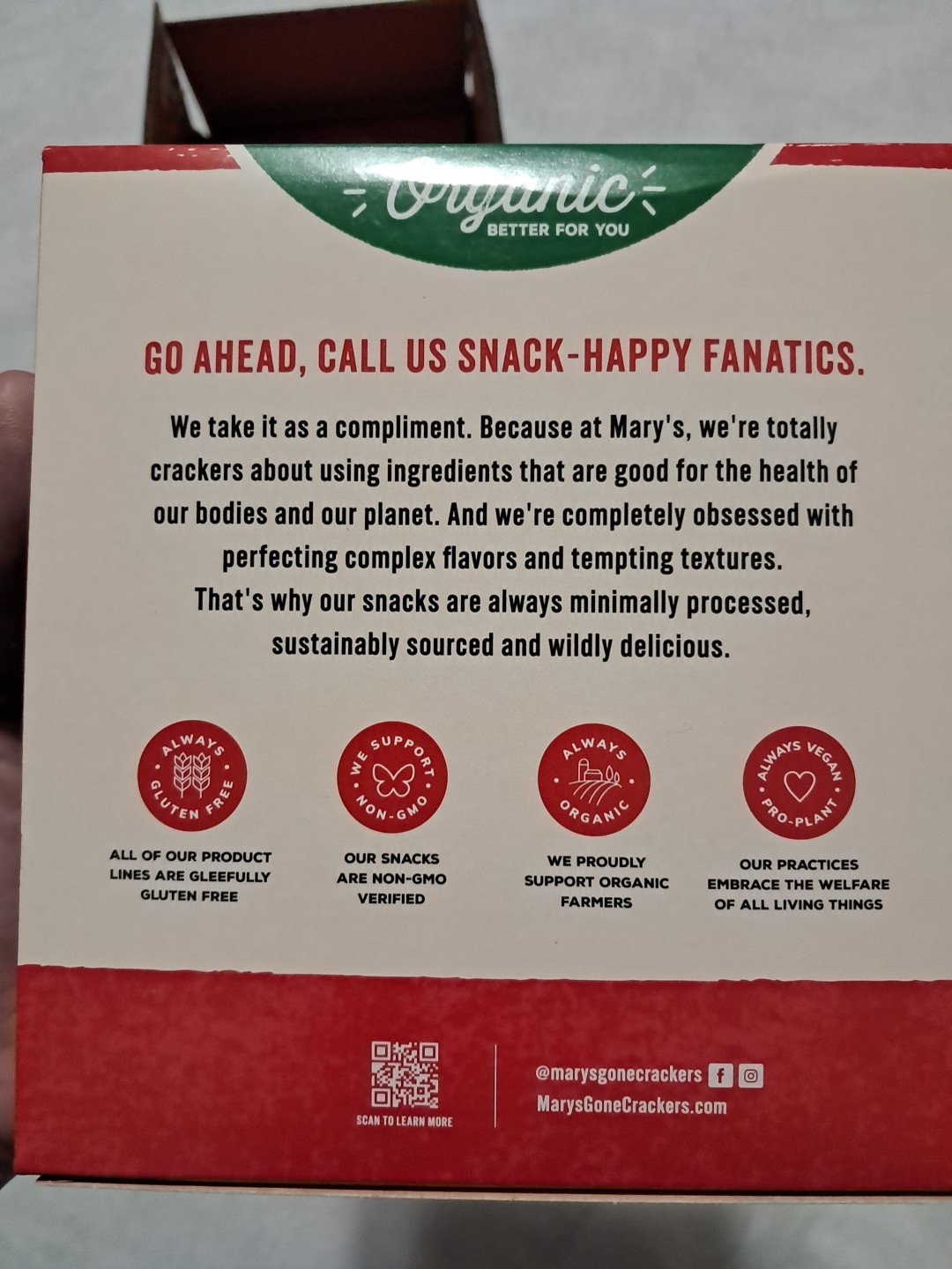 Mary’s Gone Crackers Organic Original Crackers – Gluten-Free, NON-GMO, Vegan…