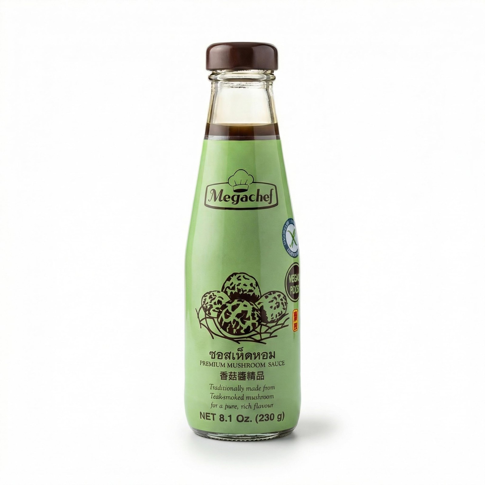 Megachef Premium Mushroom (Vegan Oyster) Sauce 8.1Oz (230g) 19.1 cm (height)