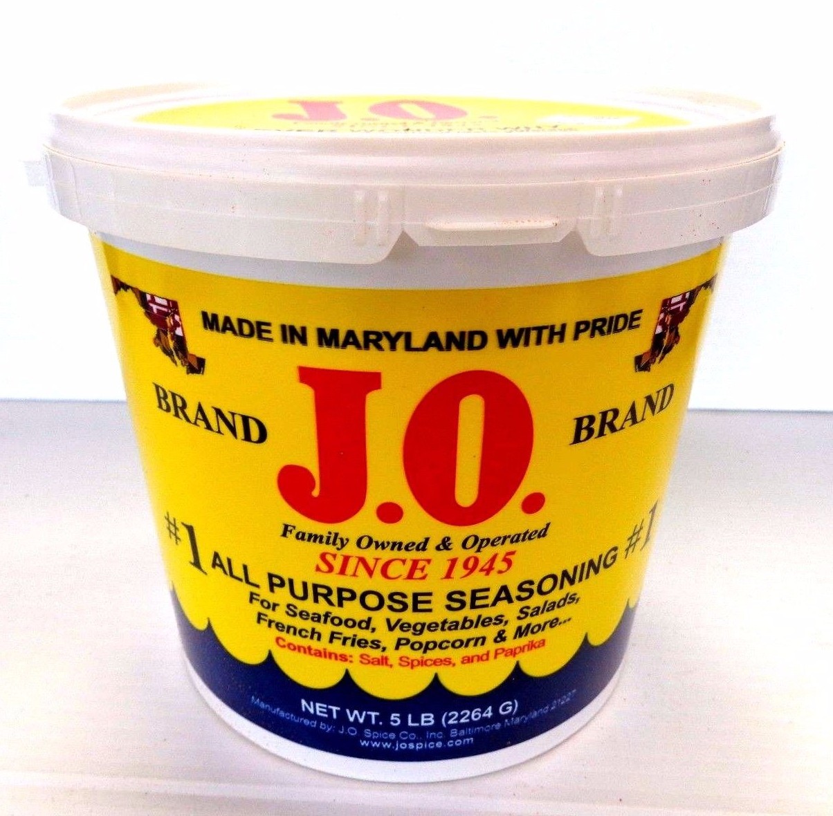 J.O. Spices Maryland Co.#1 Excellent Crab & All Seafood Seasoning – 5 Lb Bucket