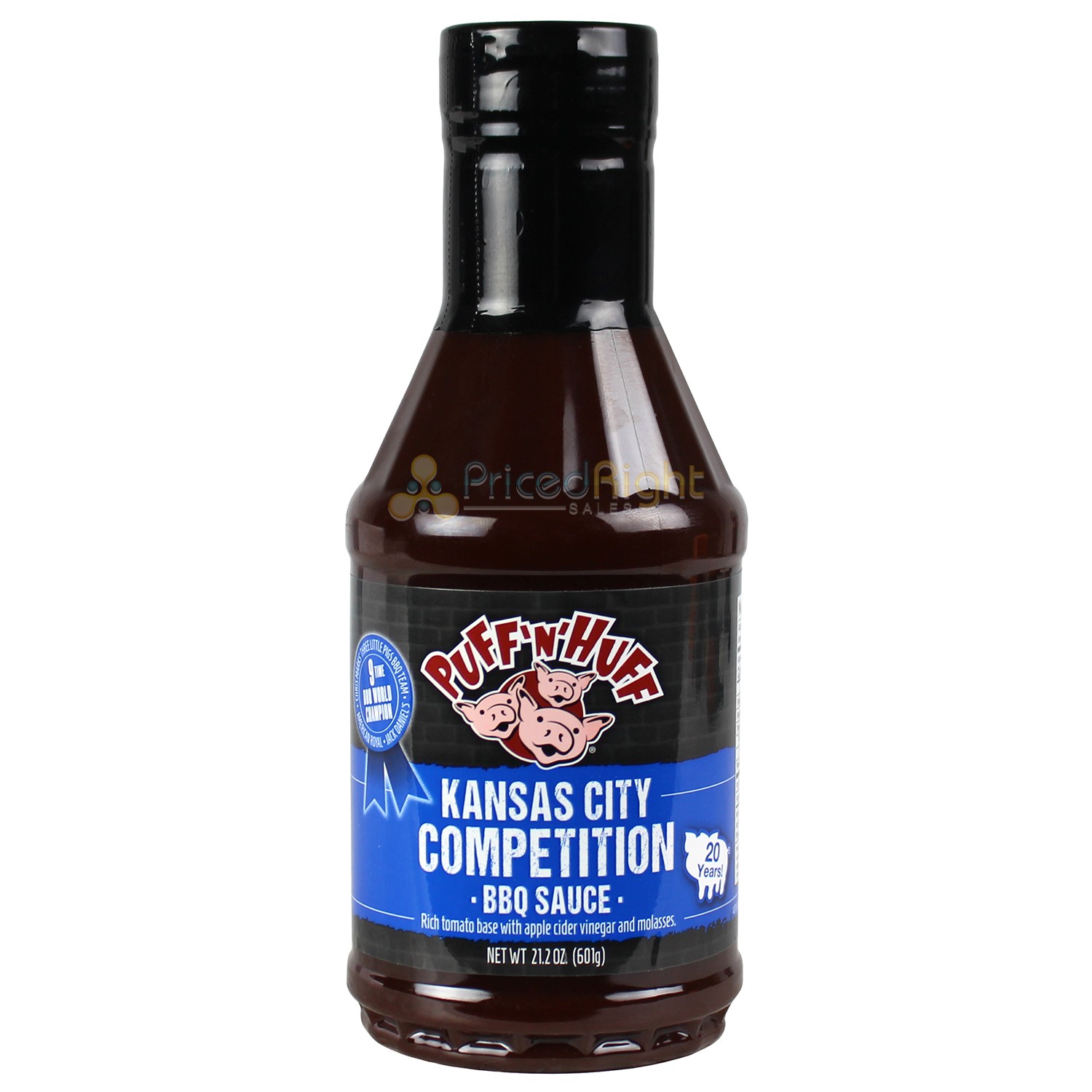 Three Little Pigs Kansas City Competition BBQ Sauce 21.2 Oz Award Winning Recipe