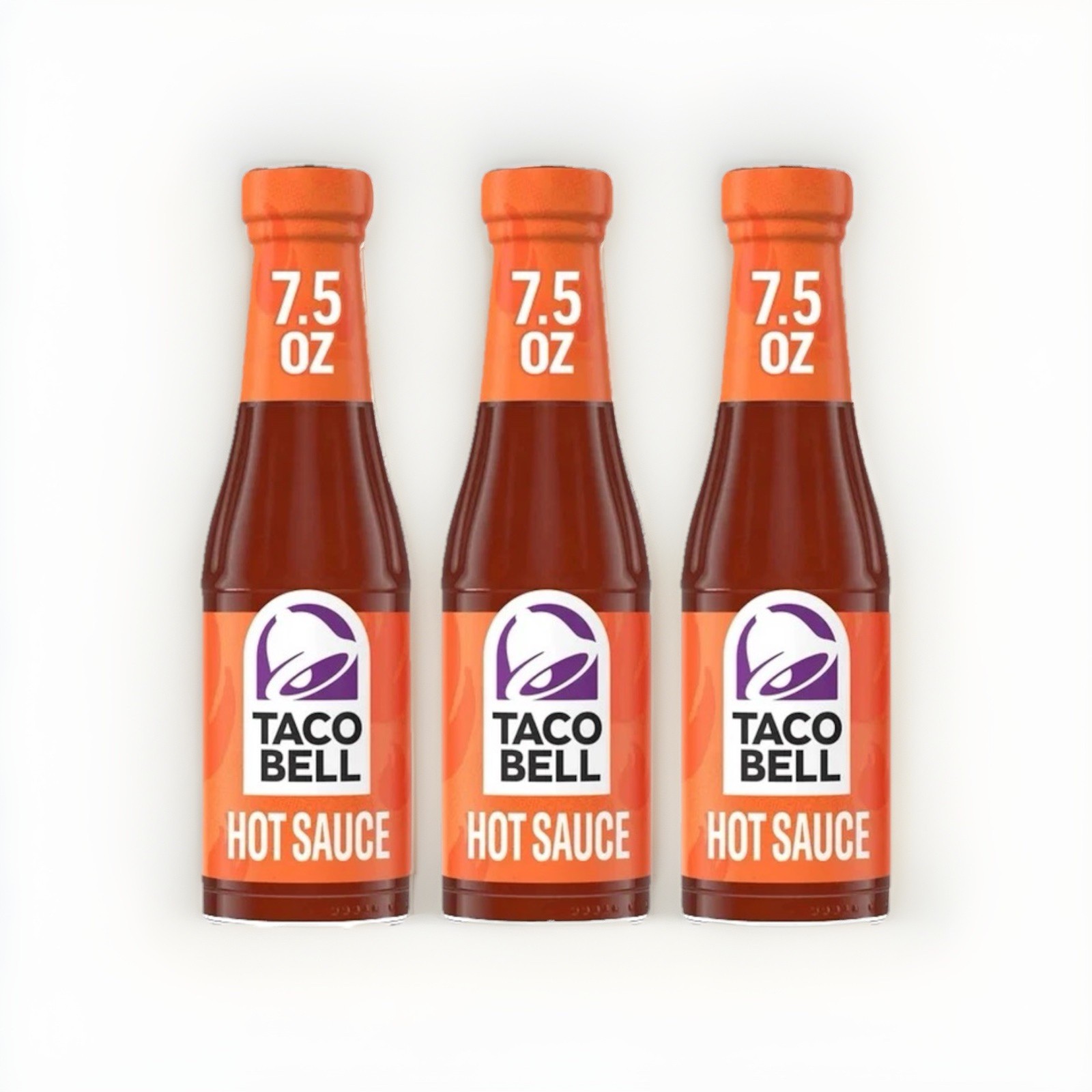 Taco Bell 3 Pack Hot Sauce 7.5 oz Fajita Mexican Food Condiment US Based
