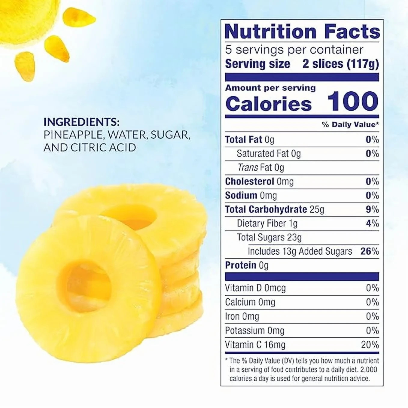 Dole Pineapple Slices in Heavy Syrup, 20 oz Can