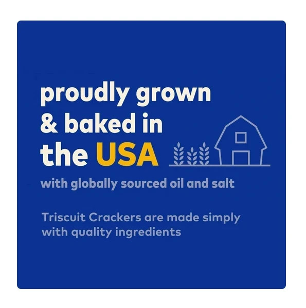 Triscuit Original Whole Grain Wheat Crackers, Vegan Crackers, Healthy Snacks, Fa