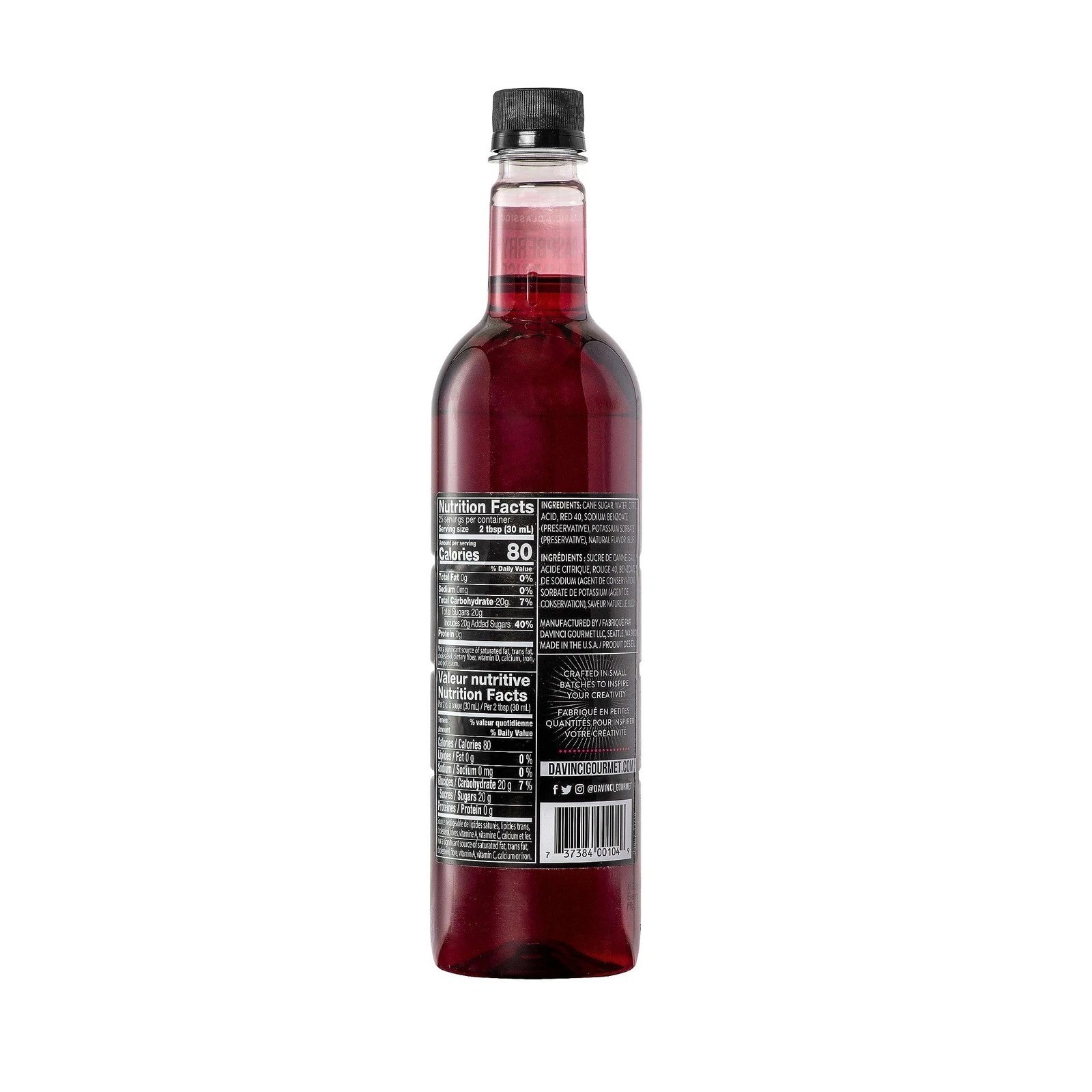 DaVinci Gourmet Classic Raspberry Syrup, 25.4 Fl Oz (Pack of 1),