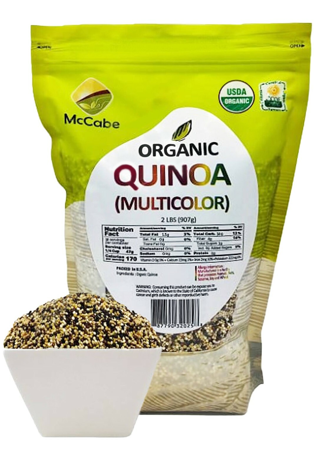 McCabe Organic Multicolor Quinoa, 2-pound, USDA & CCOF Organic Certified