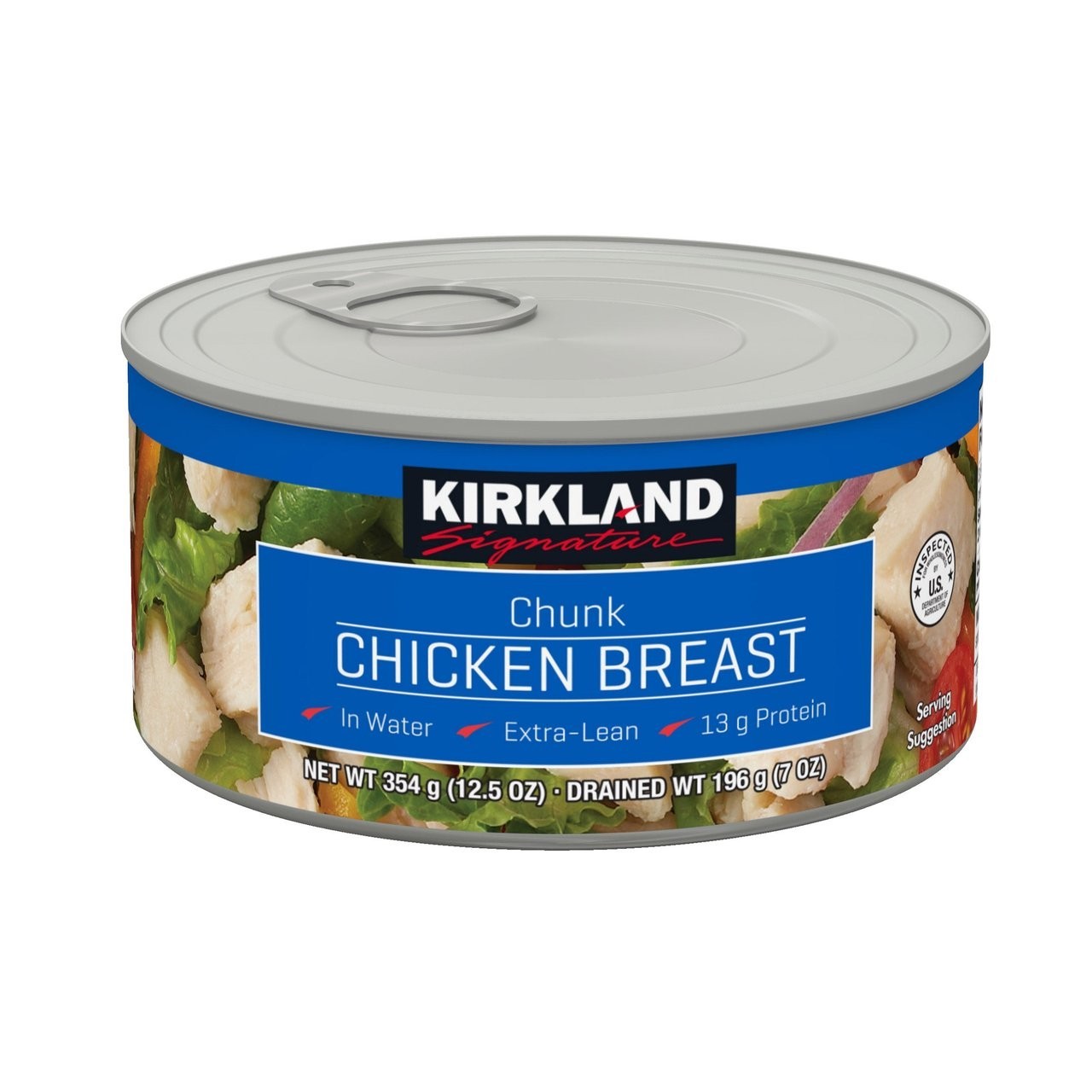 6 Count | Kirkland Signature chicken breast, packed in water, premium chunk,…