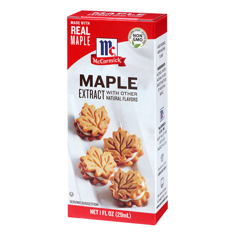 McCormick Maple Extract + Other Natural Flavors Marinades Desserts Baking 29 ml