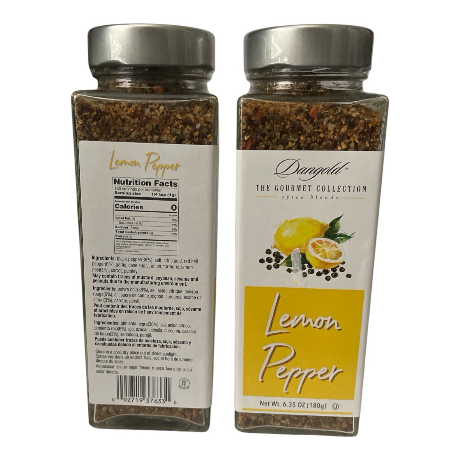 Dangold Gourmet Lemon Pepper Spice Blend 2 Pack 6.35 oz Exp 11/2027