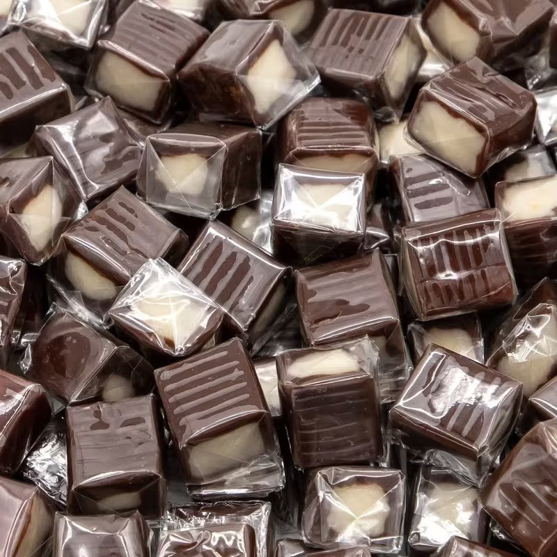 Chocolate Caramel Cubes Coconut Filled Candy | 1.5 LB ~ 3 LB | Free Ship!