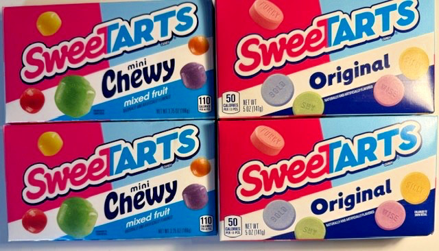 SweeTARTS Movie Theater Candy Bundle, 4 Boxes – Over 1 LB Original & Mini Chewy