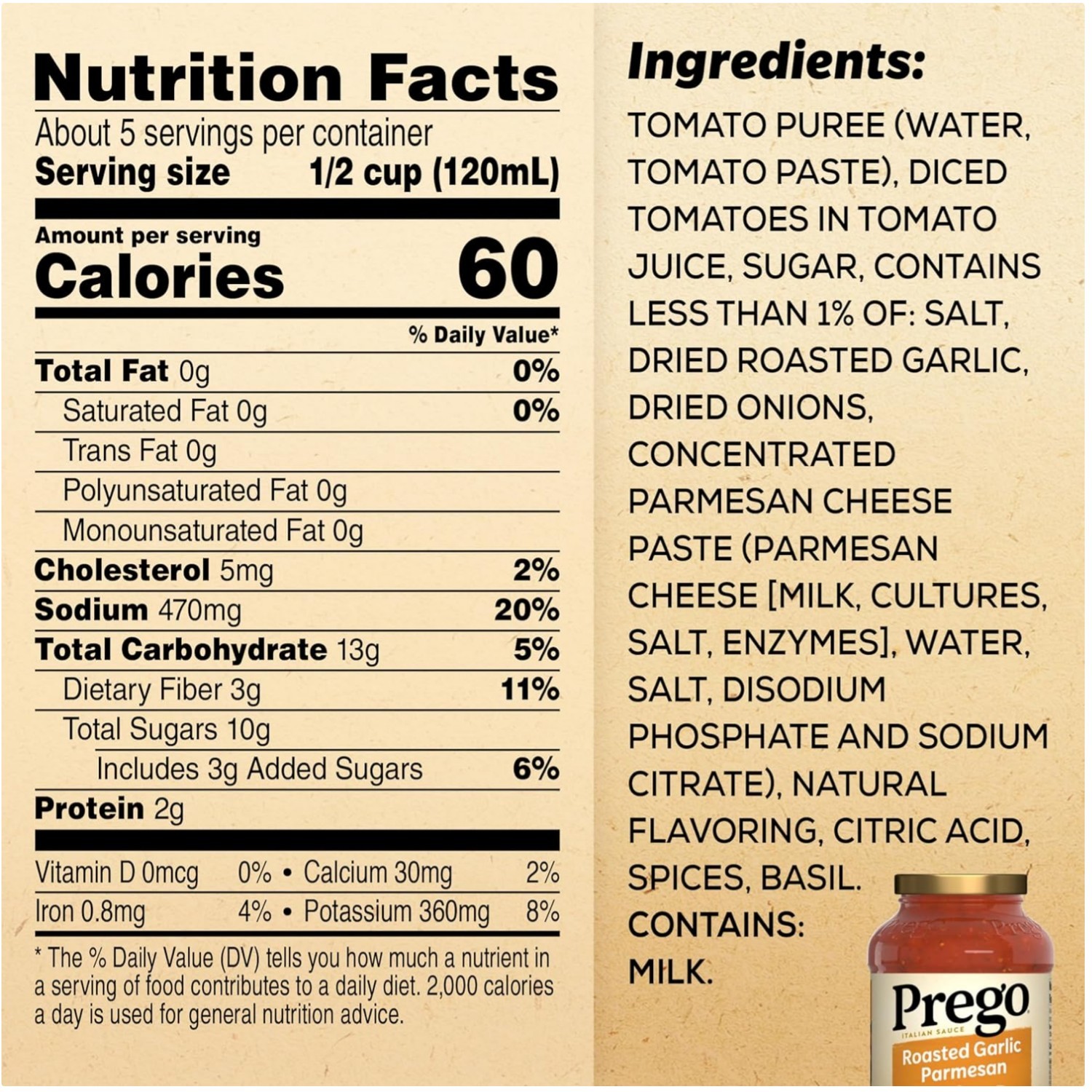 Savory Pasta Sauce, 24 Oz, Roasted Garlic Parmesan x12