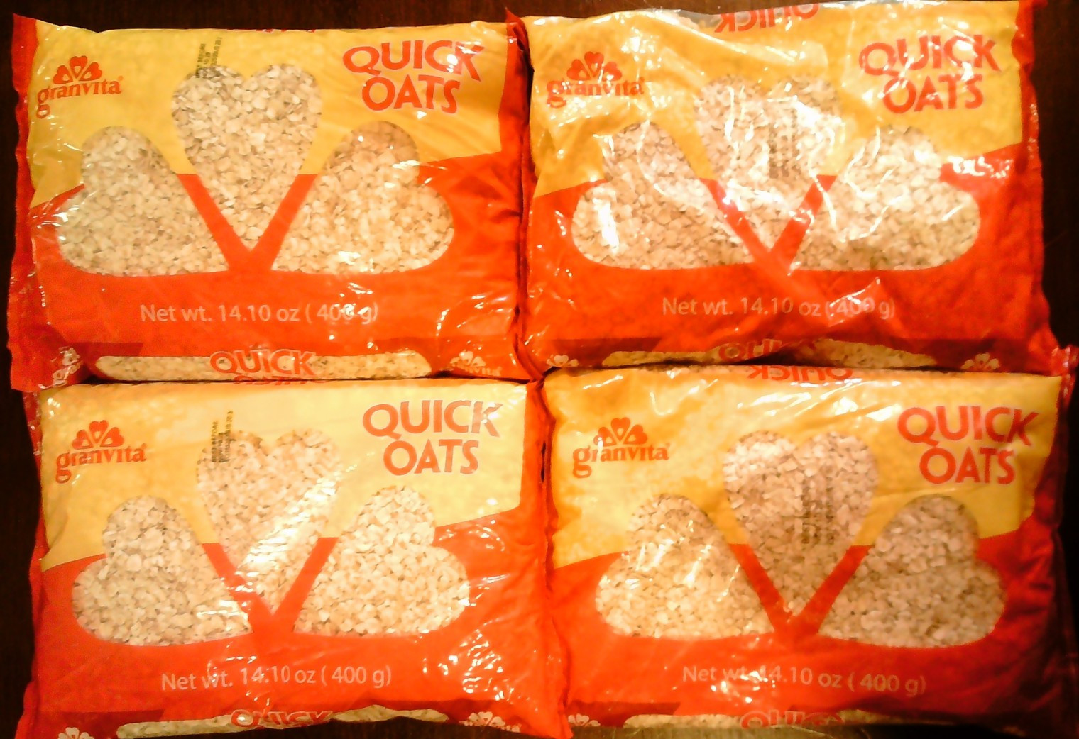 LOT 6 (SIX) Granvita Whole Quick Oats 14.1oz (BEST 11/26 (4); 1/27 (1); 2/27 (1)