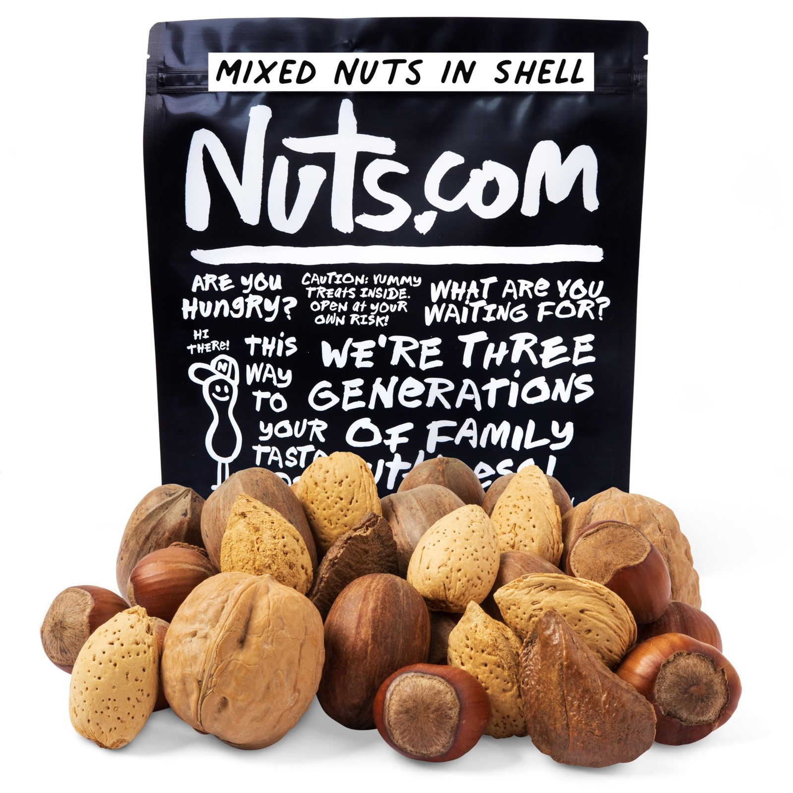 Mixed Nuts in Shell 2 Lb Bag – Healthy Snack with Walnuts, Almonds Pecans