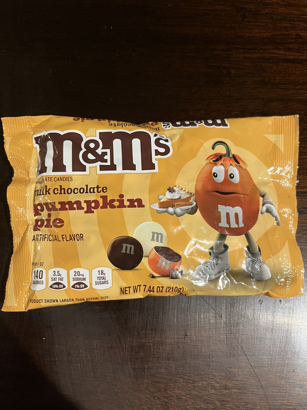 Halloween M&M’s Milk Chocolate Pumpkin Pie Fall Flavor Candy 7.44oz Bag